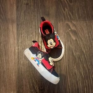 Disney Mickey Mouse Black and Red Kids Sneakers